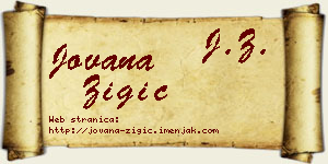 Jovana Žigić vizit kartica
